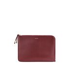 Laptoptasche rot recyceltes Leder